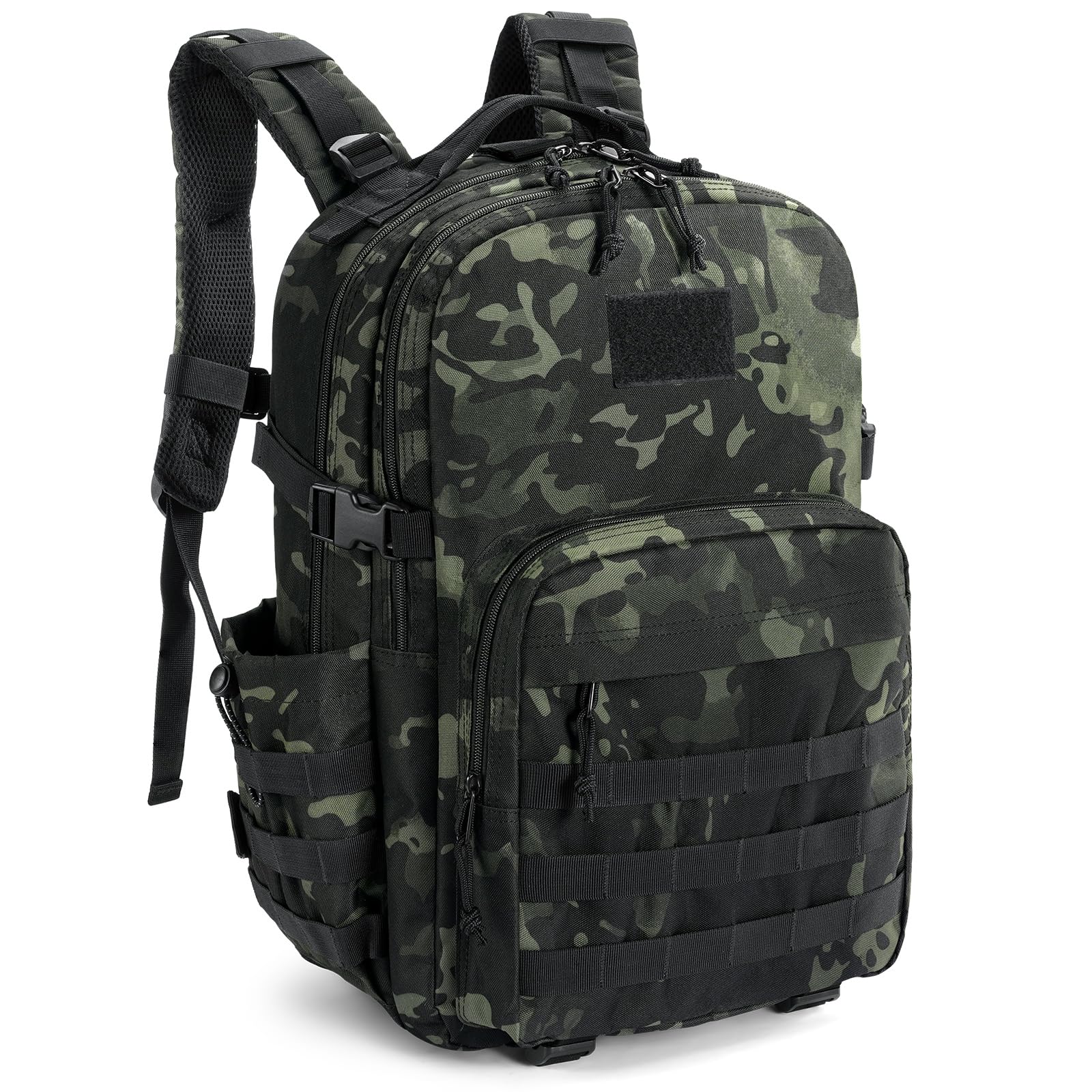 Taktischer Rucksack, 40 L Militär Outdoor Rucksack, großer Tagesrucksack für Herren und Frauen, Wanderrucksäcke mit Wasserflaschentasche