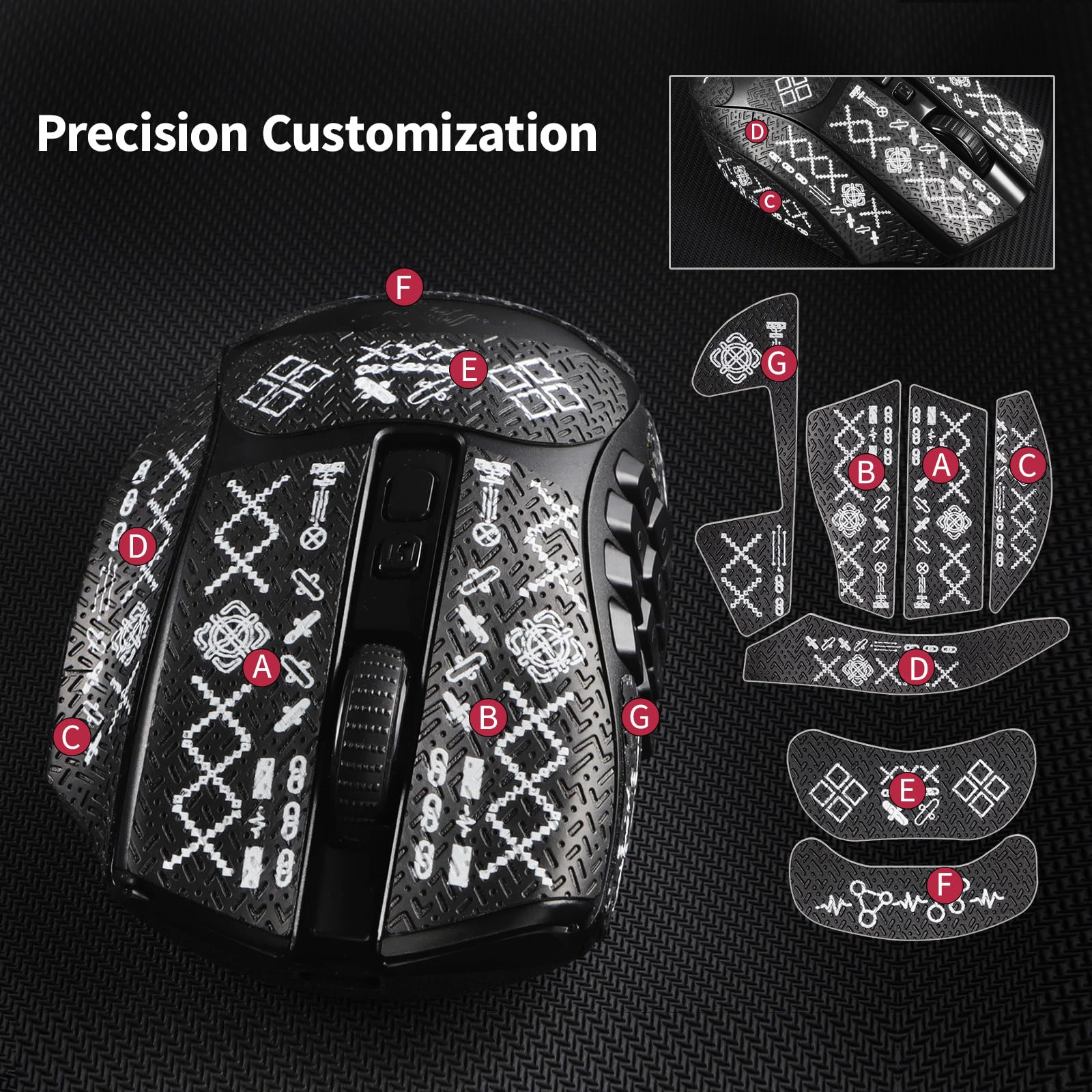Amazon.com: immoenuc Mouse Grip Tape Sticker for Razer Naga V2 Pro