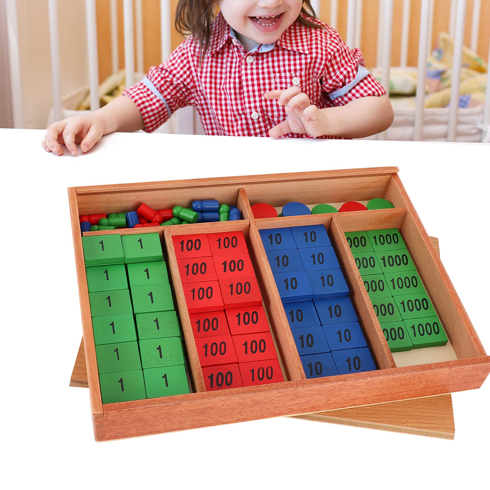 Juego de Sellos de bebé de, versión Profesional de Juguetes matemáticos, Desarrollo temprano de Madera de Madera Matemáticas Matemáticas Ayudas para el Aprendizaje