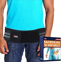 FEATOL SI Sacroiliac Belt for Sciatica Pain Relief-Extra Compression Support Hip Brace for Pelvic, Sciatica, Trochanteric, SI Joint Belt for Men Women-Medium