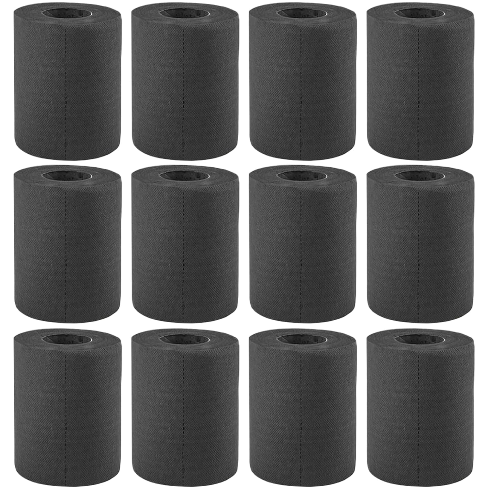 12 rollos de papel higiénico negro, 4, suaves, absorbentes, respetuosos con la piel, para el hogar, oficina, hotel