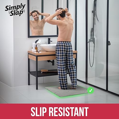 Miniatura 6 de Alfombrilla de baño de piedra de diatomeas, absorbente y antideslizante, tapete de baño moderno para higiene y estilo