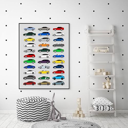 Miniatura 6 de Custom Car Posters Handmade Poster compatible with Audi (Side Profile) Print Wall Art Handmade Decor of the Best of Audi Generations History - Multi