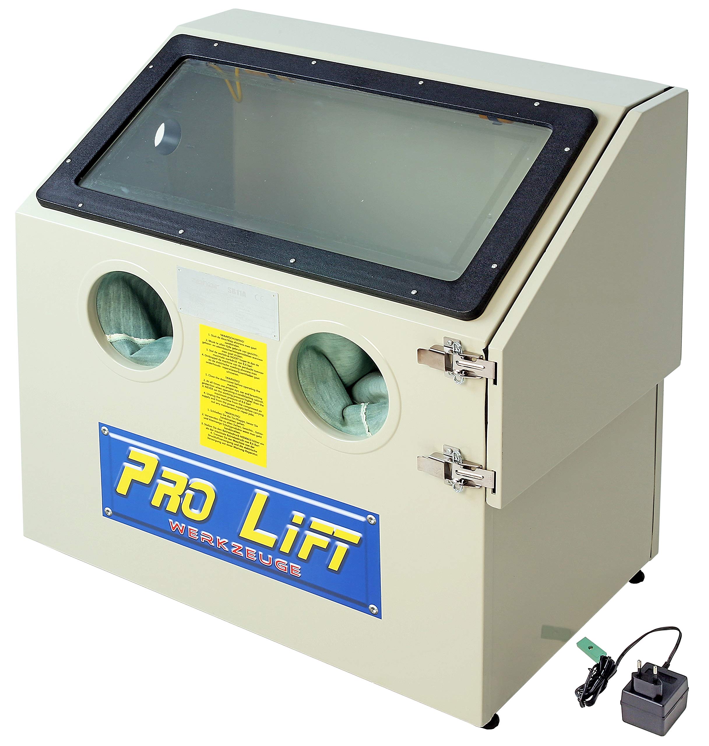 Pro de Lift Herramientas de chorro de arena dispositivo 110 L cabina de chorro de arena arena Foco 110L con accesorios