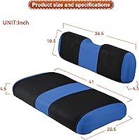 Vista 6 de Fundas de asiento de carrito de golf para 2 pasajeros, cubierta de asiento delantero para EZGO TXT OEM Cojín de asiento ordinario, funda de asiento