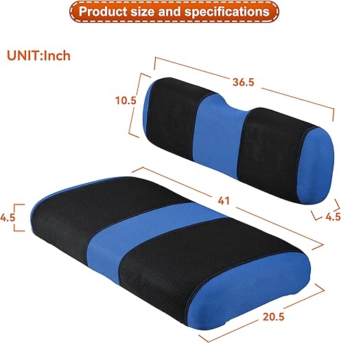 Miniatura 6 de Fundas de asiento de carrito de golf para 2 pasajeros, cubierta de asiento delantero para EZGO TXT OEM Cojín de asiento ordinario, funda de asiento