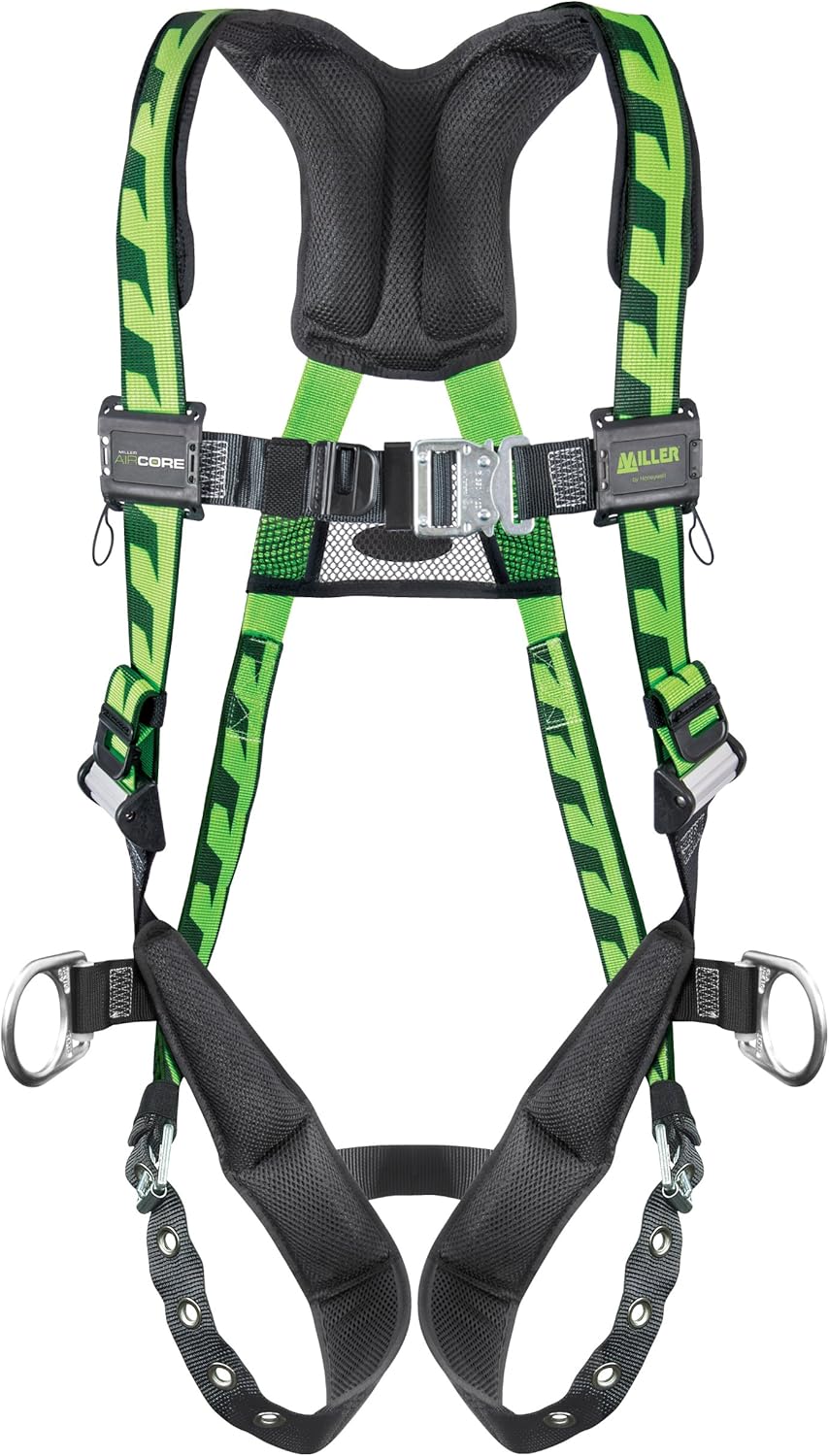 Miller by Honeywell AC-TB2/3XLGN AirCore Full Body Harness, 2X-Large/3X-Large, Green