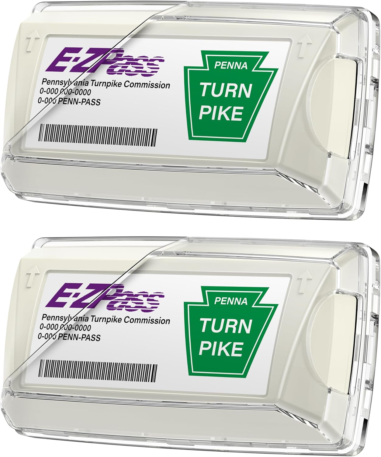2-Pack EZ Pass Holder for Windshield: Toll Pass Tag Transponder Holder for Car, Upgraded Alternative to EZPass Mounting Strip, Reusable Ipass EZ Pass Suction Cup Mount Car Travel Road Trip Essentials