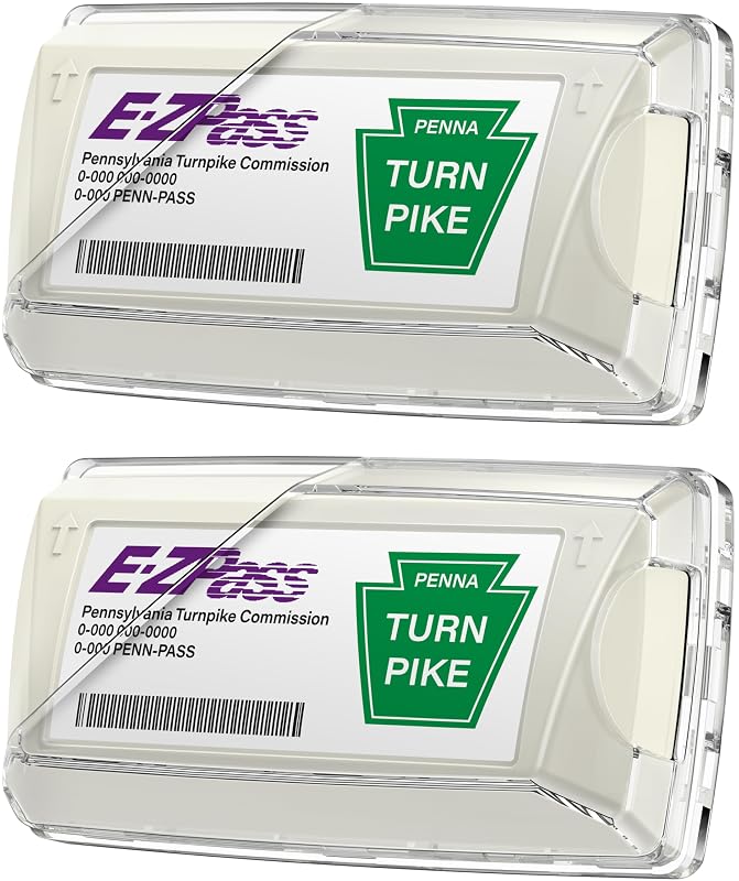 Suporte para Transponder de Pedágio no Para-Brisa Crivon com Ventosa, Compatível com EZ Pass Mini e iPass, Transparente, Kit com 2