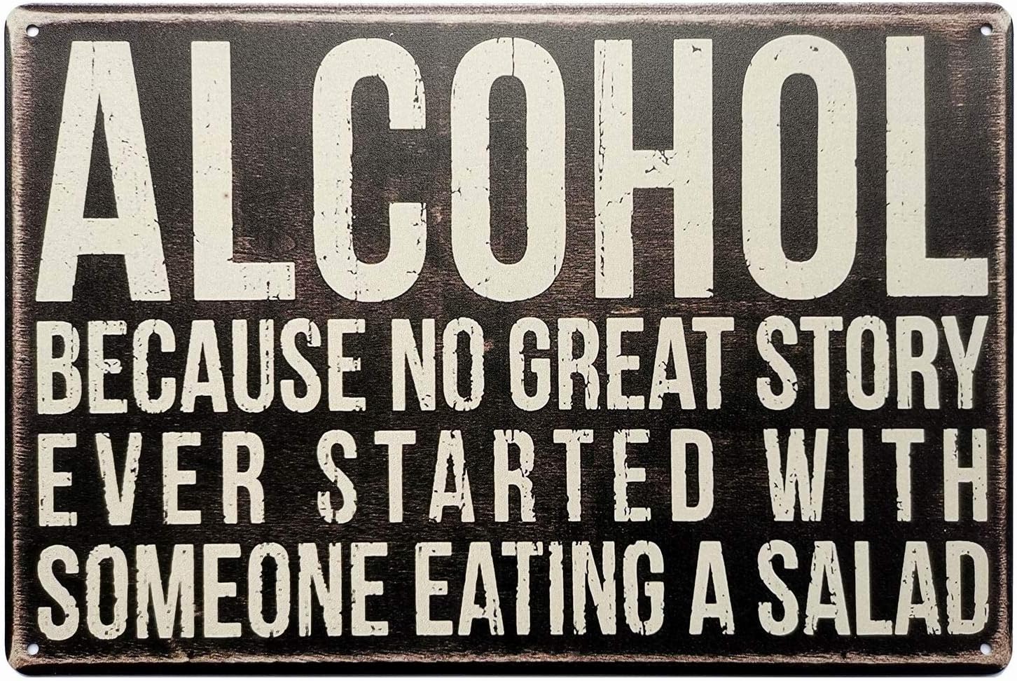 ERLOOD Alcohol Tin Signs Unique Metal Bar Wall Plaque Decor Vintage Kitchen Tin Sign 12 X 8