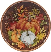 Vista 4 de Certified International Harvest Blessings 8.5" Salad/Dessert Plate, Multicolor, Medium, Set of 4