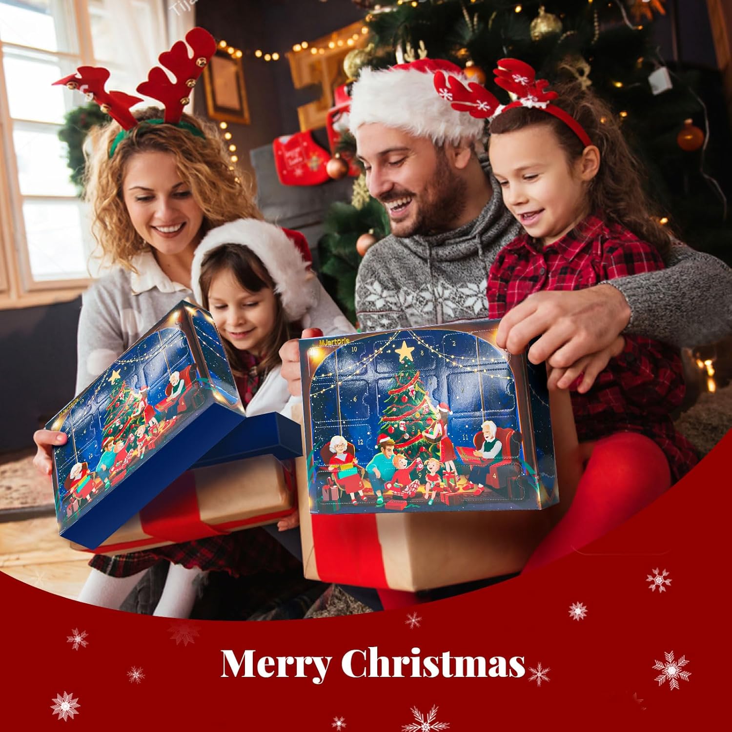 Loozykit Christmas Socks Advent Calendar 2025, 12-24 Days of Christmas Advent Calendar, Santa Elk Snowman Socks Xmas Gifts for Adult Men Women (Blue-12)