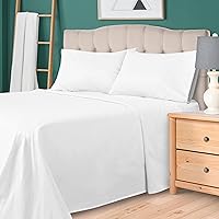 Vista 16 de Superior Juego de sábanas de algodón egipcio de 4 piezas, 700 hilos, ecológicas, sábanas sostenibles, básicos ultrasuaves, sólido, sábana bajera