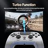 Controlador inalámbrico BETMI LED para PS5, Pro/Slim/PC (blanco frost) | Joysticks/gatillos Hall, botón trasero macro, turbo, doble vibración, 6 ejes, conector de 3.5 mm, micrófono/altavoz integrado, para Steam Deck 31 mar 2026 | de BETMI 7