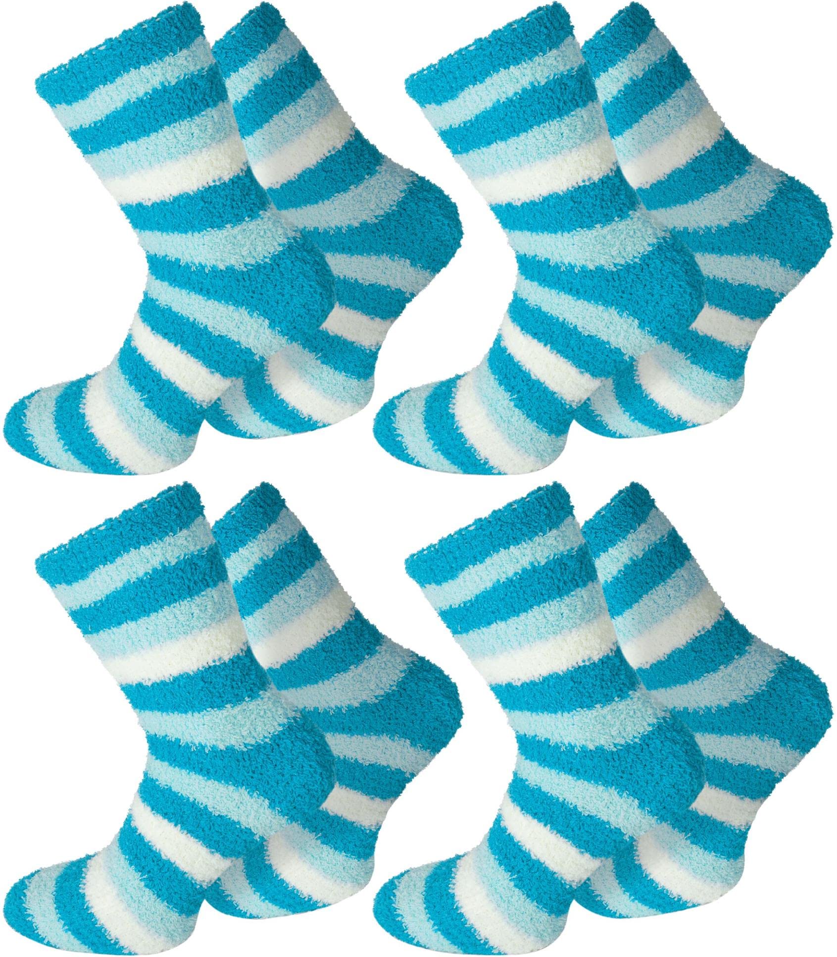 normani 4 Paar Flauschig weiche Kuschelsocken