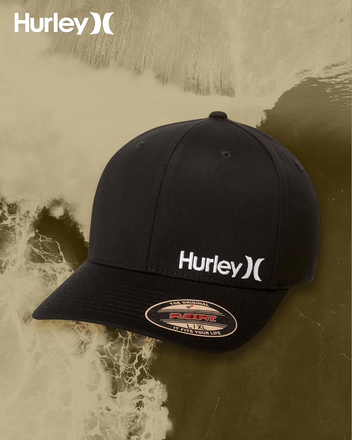 Hurley mens One & Only Corp Flexfit Perma Curve Bill Baseball Hat - Image 7