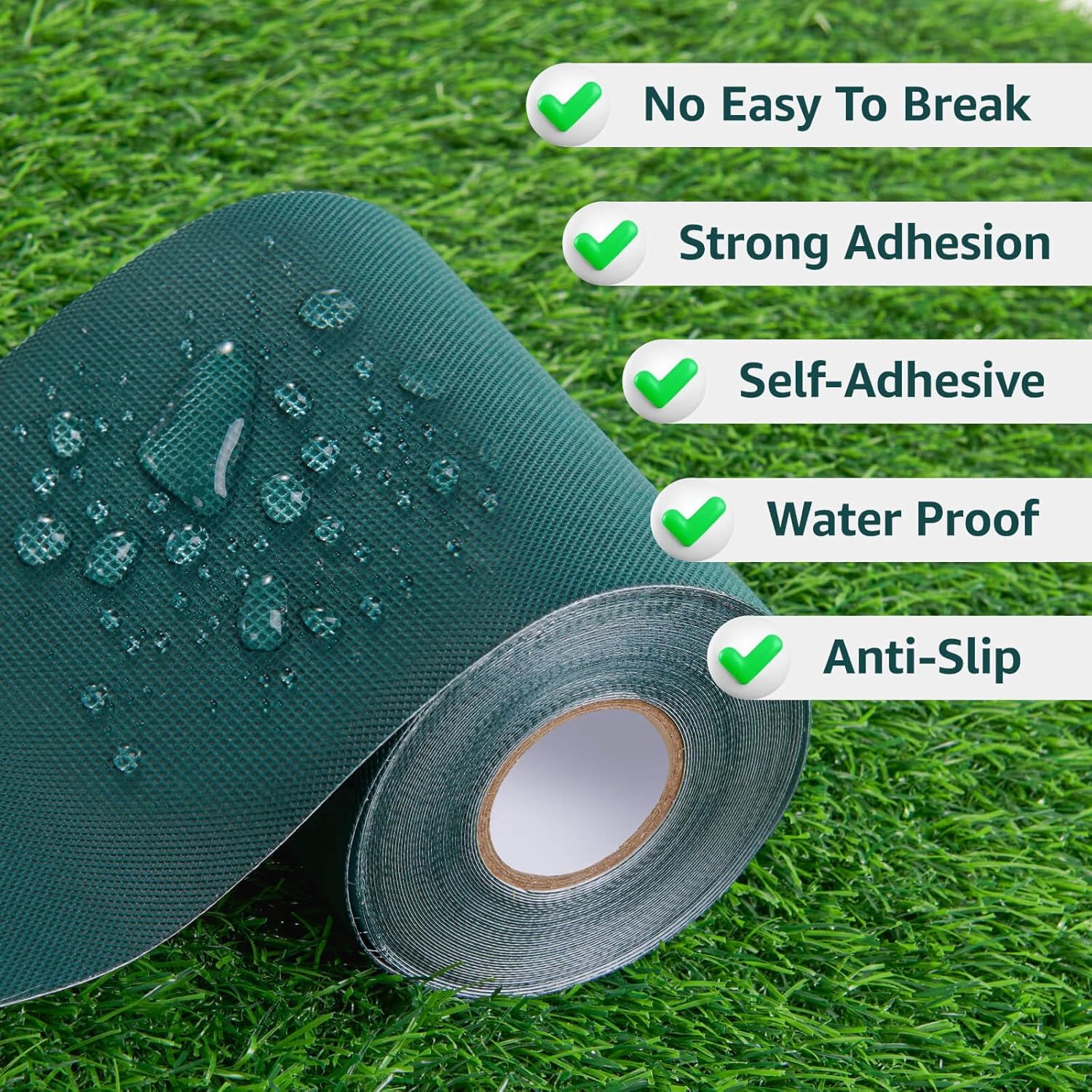 Artificial Grass Turf Tape, 6" x 65.6' Turf Seam Tape: Self-Adhesive Artificial Grass Seaming Tape for Indoor Outdoor Carpet Jointing, Connecting Lawn, Rug, Pet Grass Mat