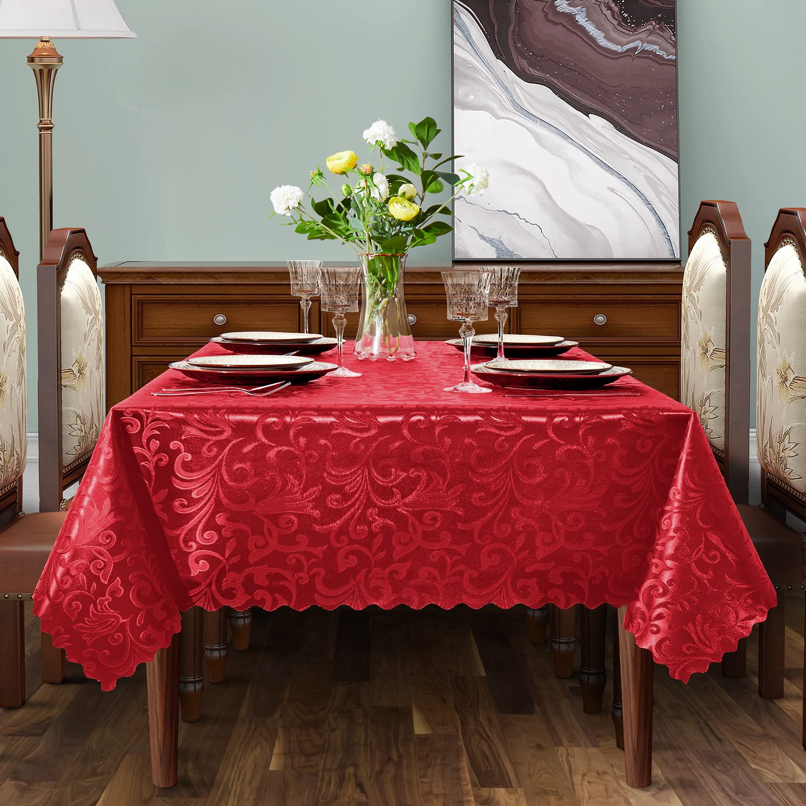 未開封　  DAMASK テーブルクロス Amazon.co.jp: SiinvdaBZX ダマスク長方形テーブルクロス 高級ジャ