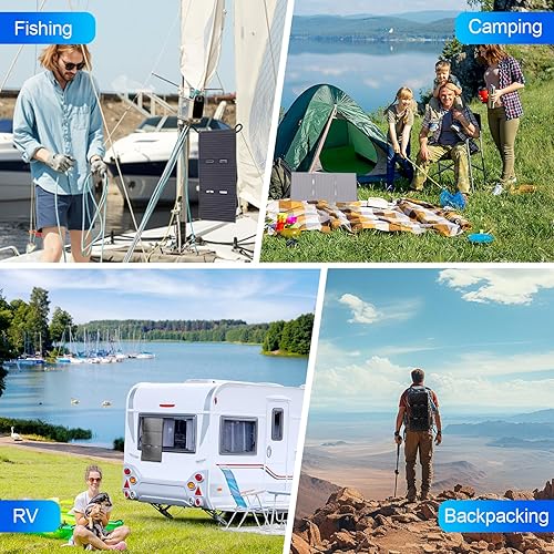 Miniatura 7 de Panel solar portátil de 30 W, cargador de panel solar plegable con QC3.0 USB-A USB-C y salida de CC para teléfonobanco de energíaiPadestación de