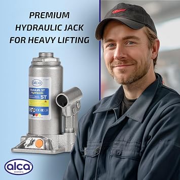 alca Germany 5 tonne Hydraulic Car Bottle Jack Lifting Stand Carry Case For Car Van Campervan 432050