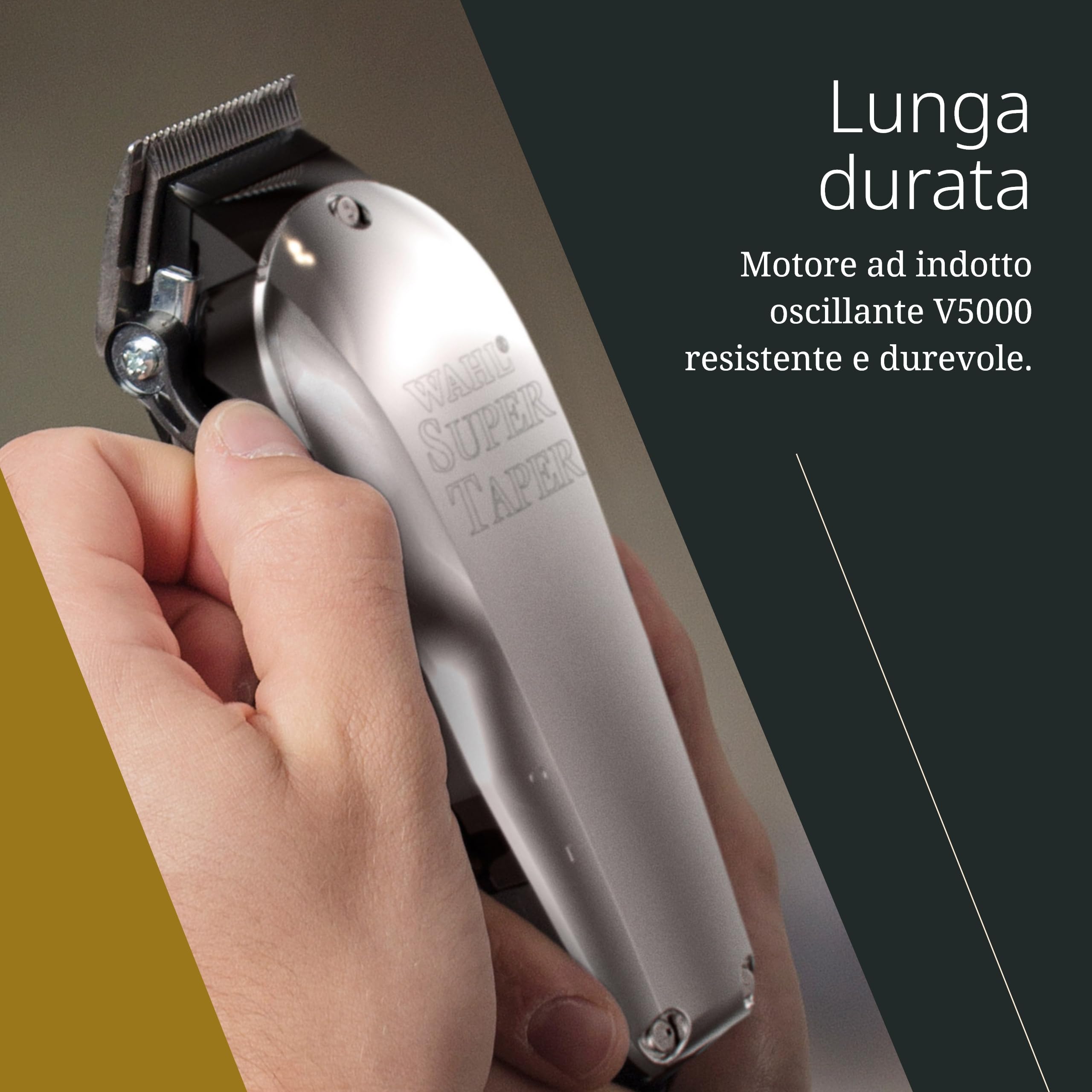 Wahl Chrome Super Taper - Per tagliare grandi quantità di capelli e sfumatura - nero/argento