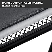Vista 7 de Duwee Tabla de planchar pequeña de 13 x 35 pulgadas con cubierta resistente al calor, tabla de planchar compacta plegable, ligera, fácil de Negro
