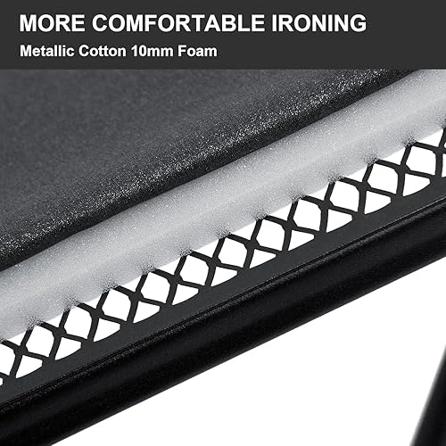 Miniatura 7 de Duwee Tabla de planchar pequeña de 13 x 35 pulgadas con cubierta resistente al calor, tabla de planchar compacta plegable, ligera, fácil de