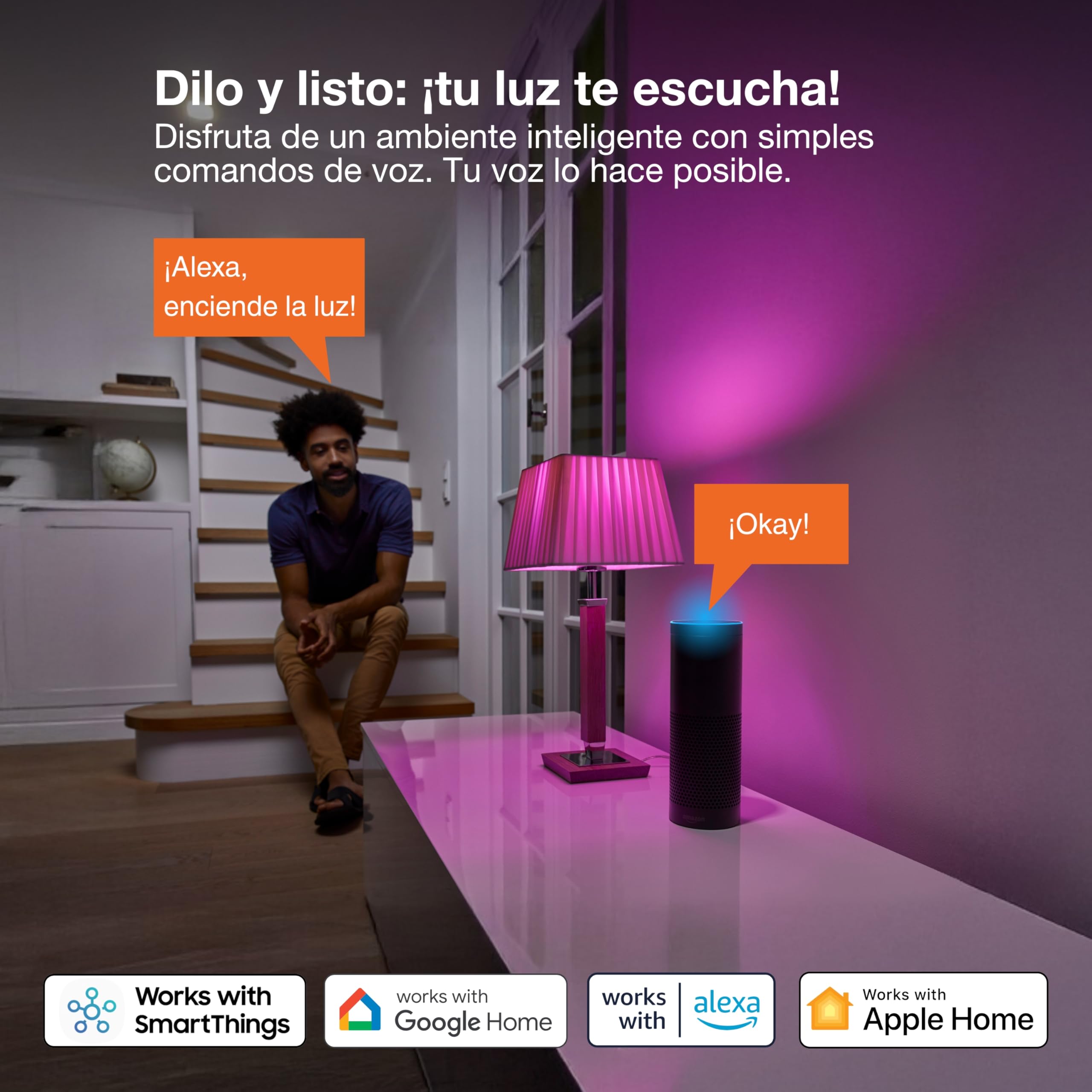 OSRAM SMART+ Foco LED RGB PAR16 (pack de 5, GU10, 5W) – RGB + luz blanca | , LED Lamps, 50 Millimetres dia, 20000 Hours, Paquete de 5