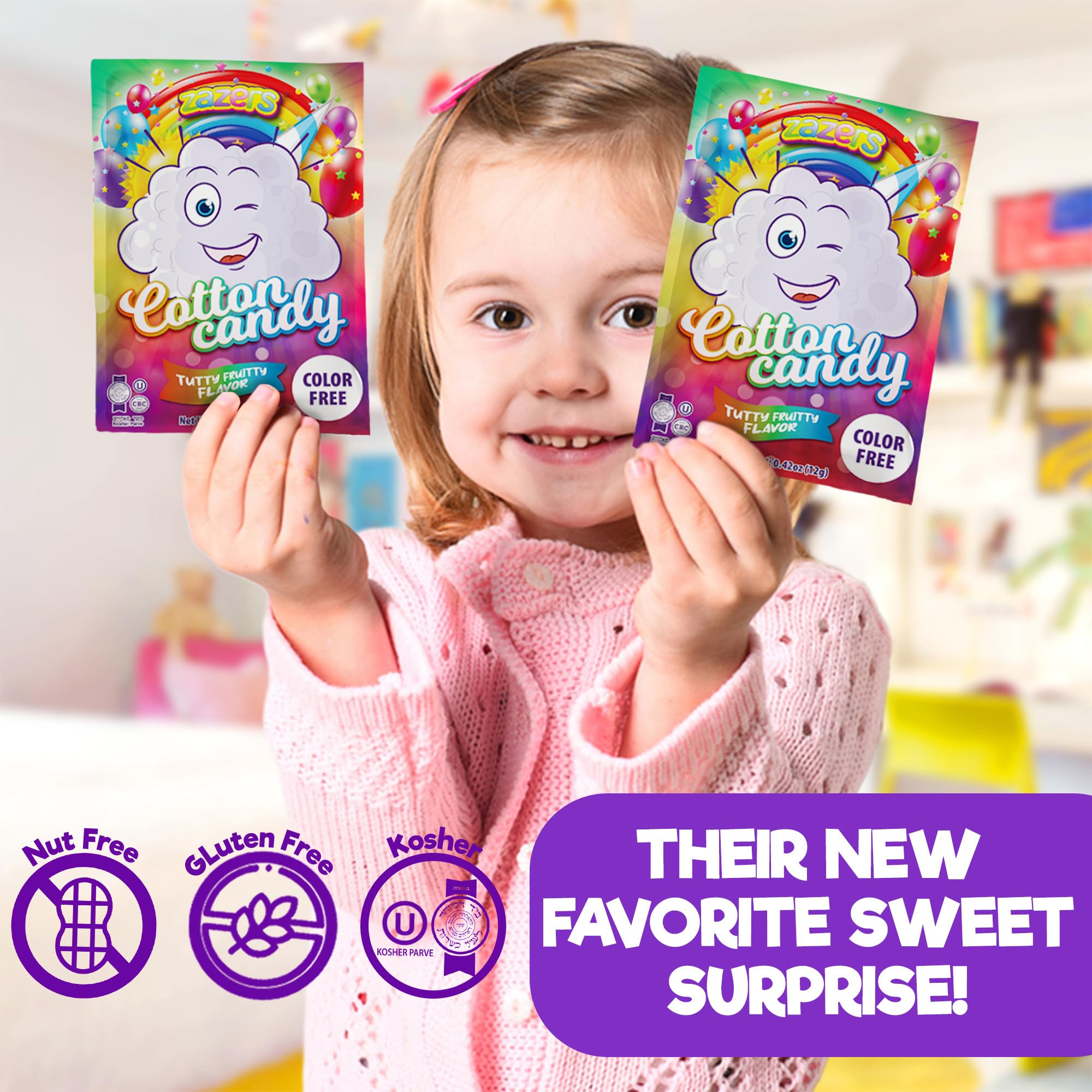 Amazon.com : Color Free Cotton Candy 10 Pack, 10 Bags each 0.42oz