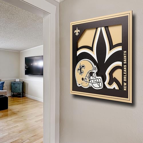 Vista 97 de YouTheFan Arte de pared de la serie de logotipos NFL de 12 x 12