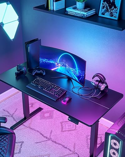 Miniatura 4 de FEZIBO - Escritorio eléctrico ajustable para trabajar sentado o de pie, 40 x 24 pulgadas, para oficina en casa, escritorio ergonómico para Negro