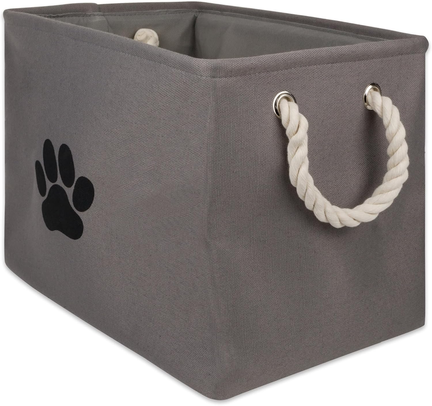 Bone Dry Pet Storage Collection Collapsible Bin, Medium Rectangle, Gray