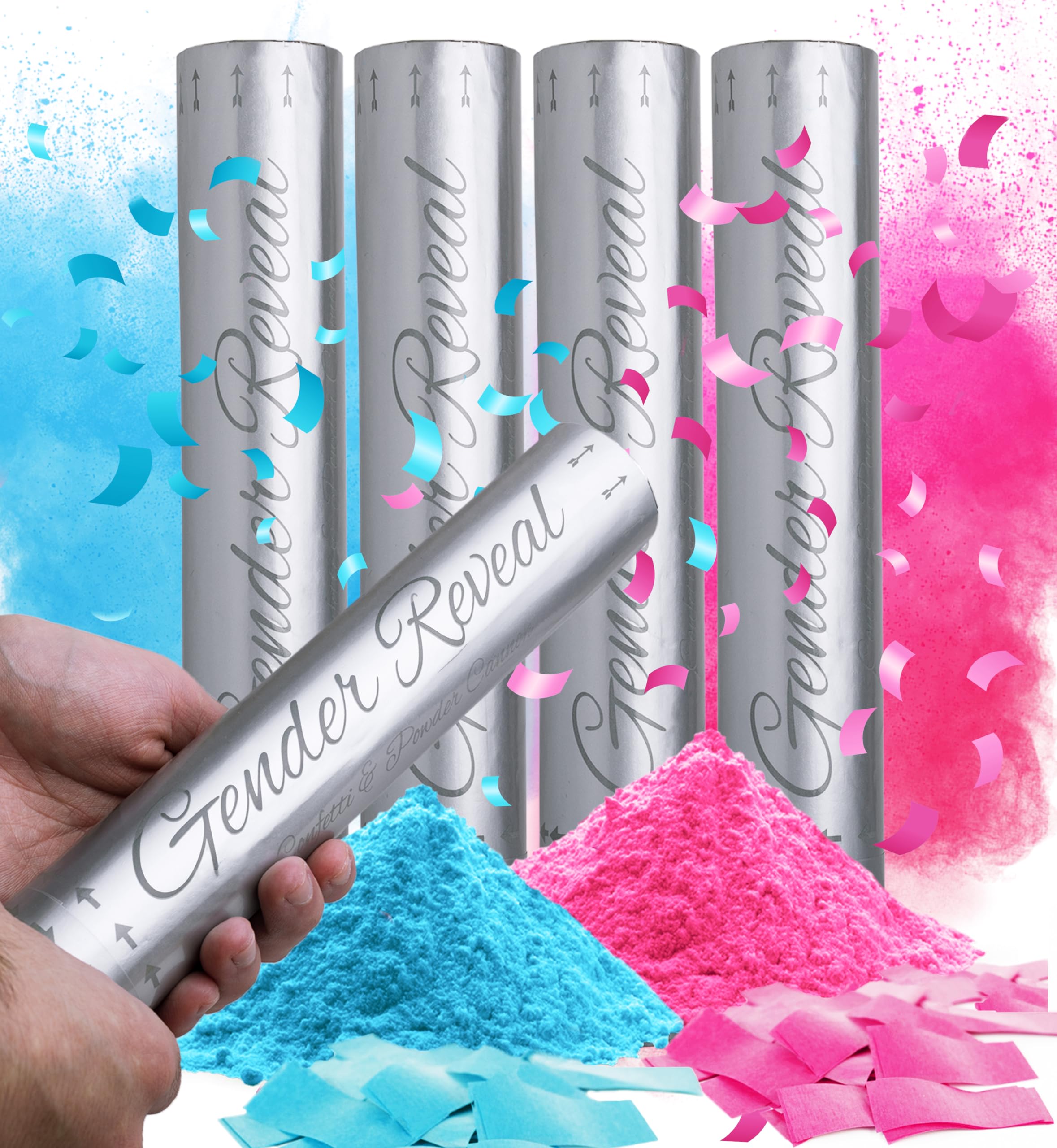Gender Reveal Cannon Argos Cannoncini Coriandoli Gender Reveal RISEMART - 2 Pezzi Rosa Biodegradabili Per Feste Baby Shower Where To Buy Gender Reveal Cannons