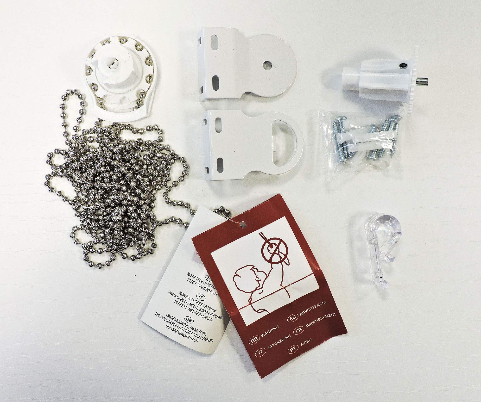 Tenda a Rullo Jacquard Falconieri – Tessuto Screen Bianco Traspirante, Filtrante e Anti-UV, Elegante e Moderna, Protezione Solare per Interni – Su Misura per Casa e Ufficio (45 x 250 cm)