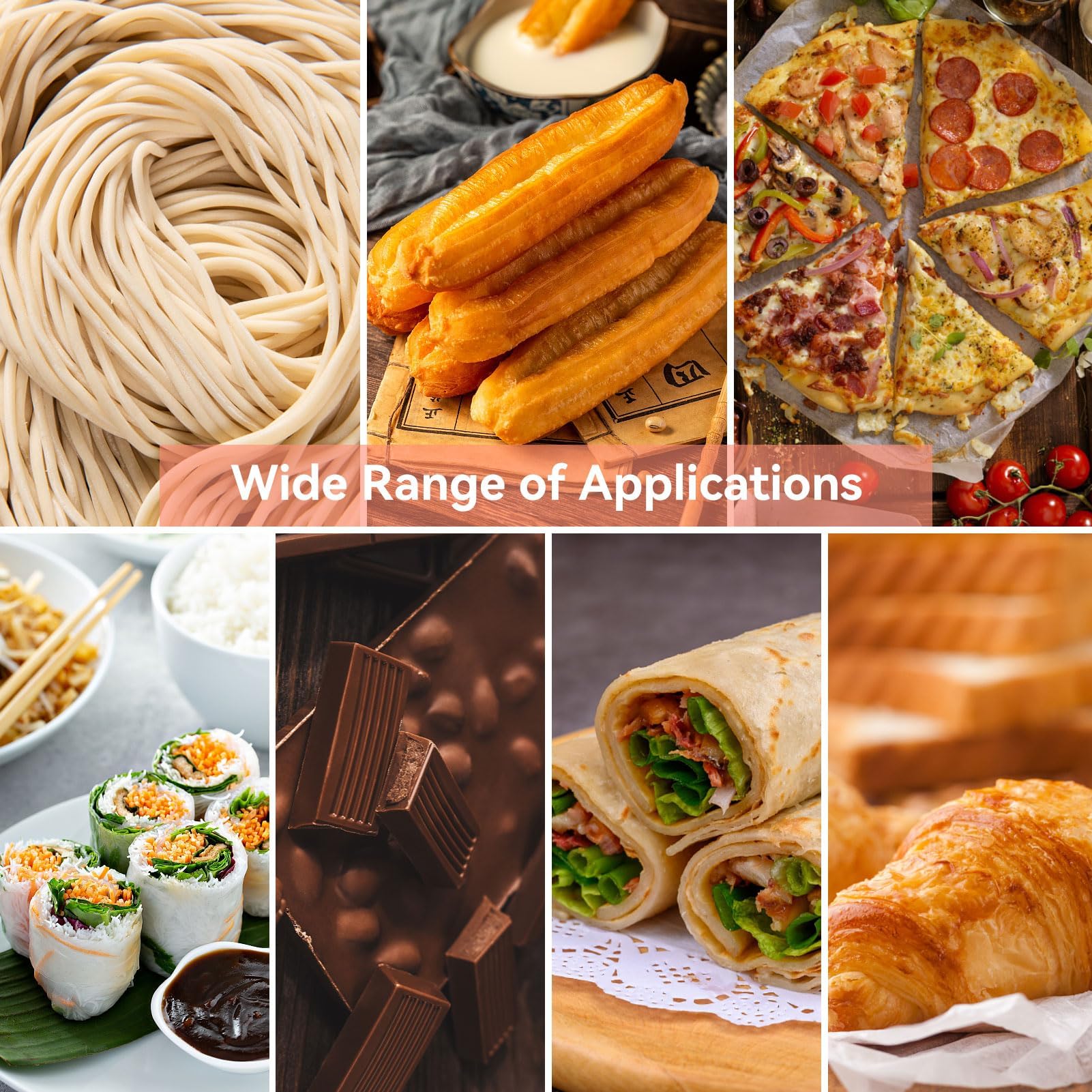 Cyrank Regolabili Tagliapizza, Rotella Tagliapasta, Taglia Pasta Fresca Rotella, Rotella Tagliapasta, Tagliapasta a 7 Ruote, Tagliapasta in Acciaio Inossidabile per Cottura, Pasticceria, Pane