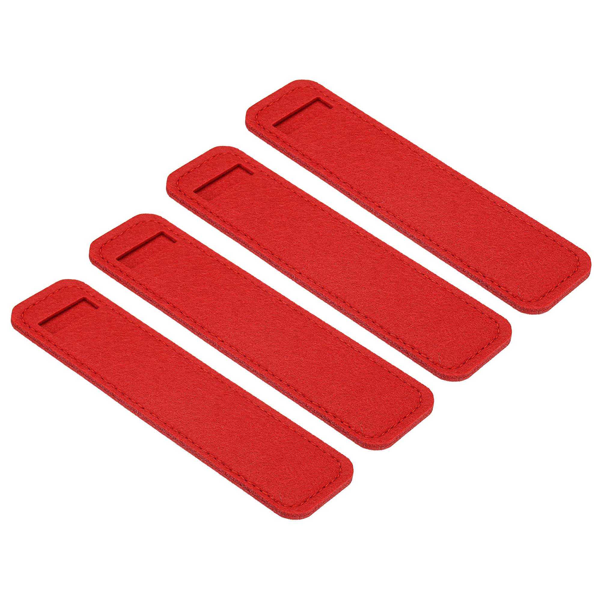 PATIKIL Felt Pen Case 4 Pack Pencil Bag Mini Pocket Protector Storage Sleeve Pouch Holder, Red