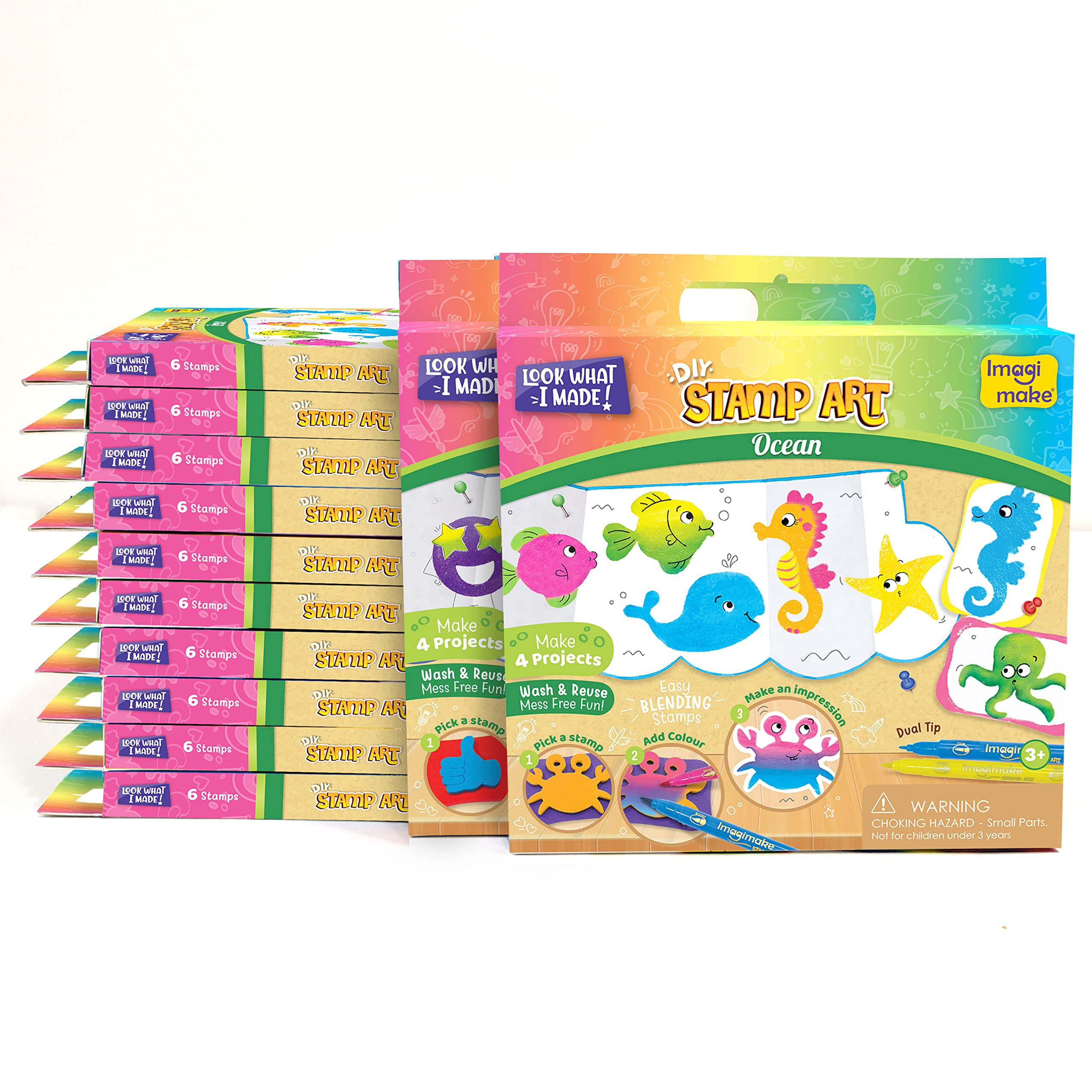 Imagimake Stamp Art - DIY Kids Art Set - Return Gift Combo for Birthday - Age 3 Years and Above - 12 Piece Assorted Theme Set (B086GJQGQN) Amazon Price History, Amazon Price Tracker