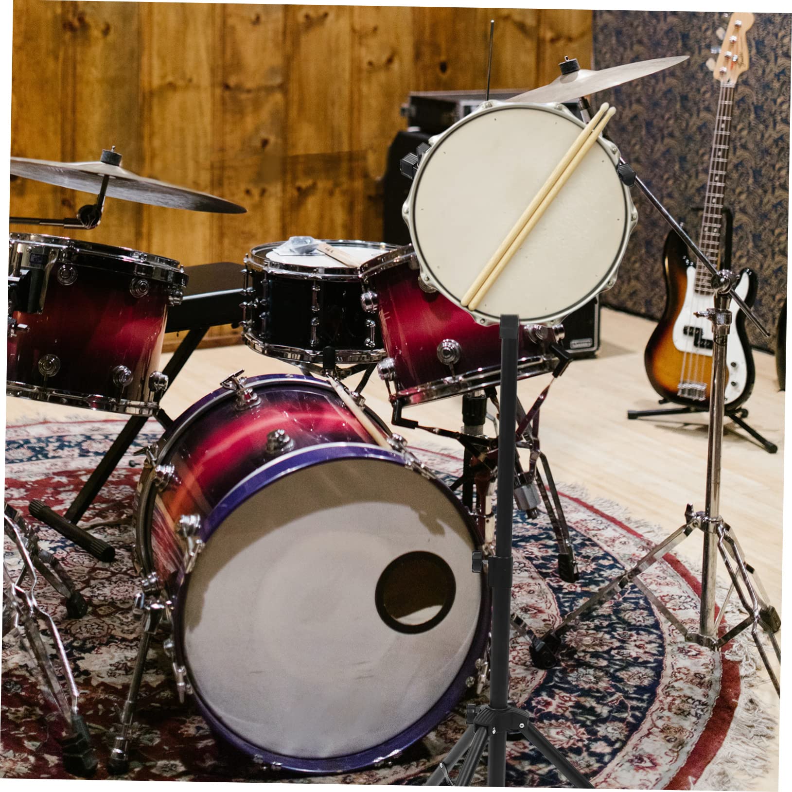 Stojak Na Perkusję Alloy Dumb Drum Rack Do Przechowywania W Kolorze Czarnym Łatwy W Montażu Do Ćwiczeń Na Instrumentach Muzycznych