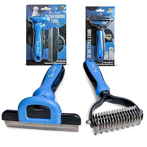 Fur Magic Herramienta grande para desenroscar y peine de desenmascaramiento  Cepillos de aseo para perros, gatos, caballos  Reduce el