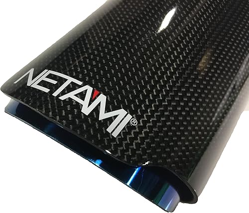 Miniatura 2 de NETAMI Punta de escape de fibra de carbono de 3 pulgadas a 4 pulgadas de entrada de acero inoxidable azul