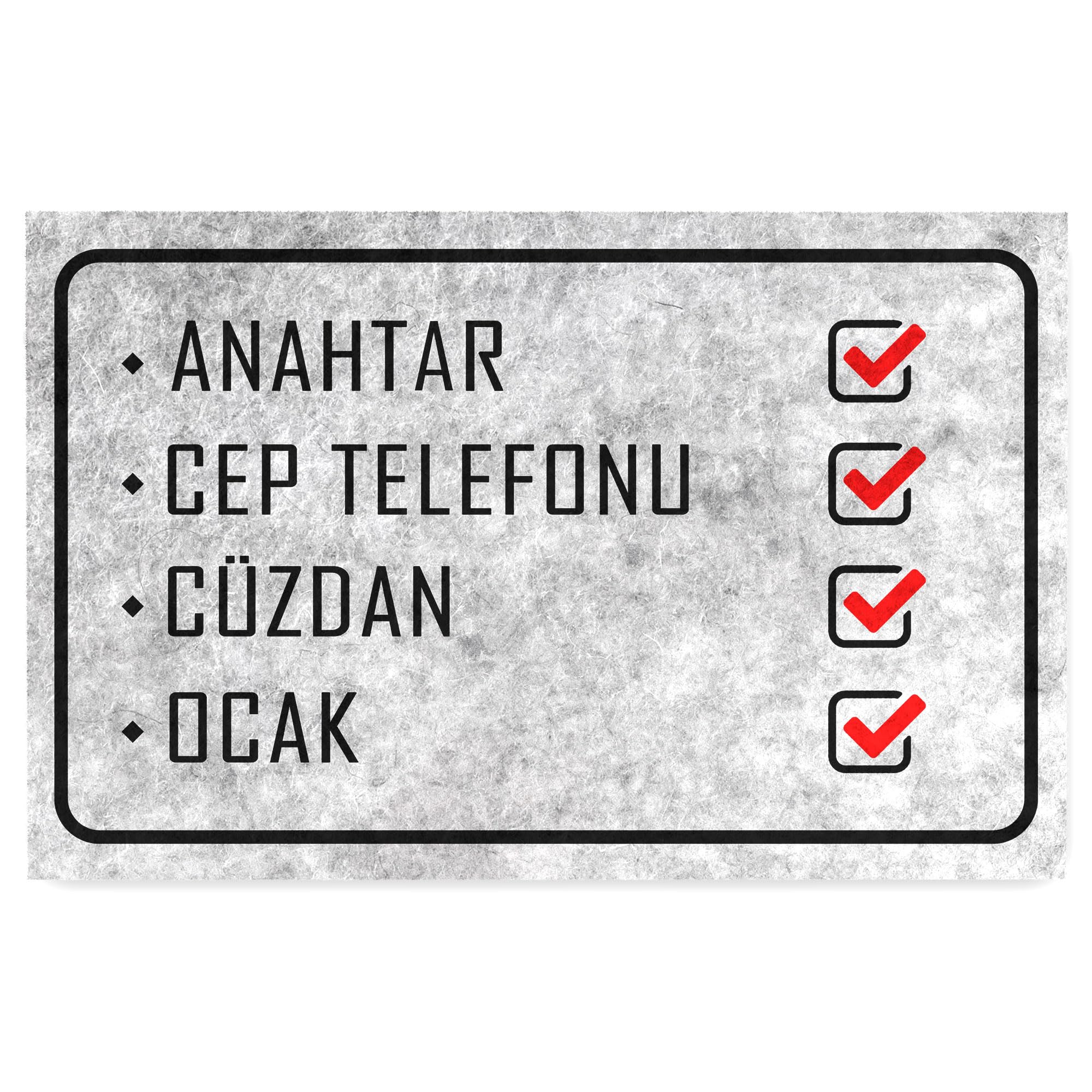 MONNHEIN Kapı Önü Paspası - Modern ve Şık Kapı Paspası | Ev, Ofis ve Dış Mekân Kullanımı İçin (Günlük Hatırlatma)