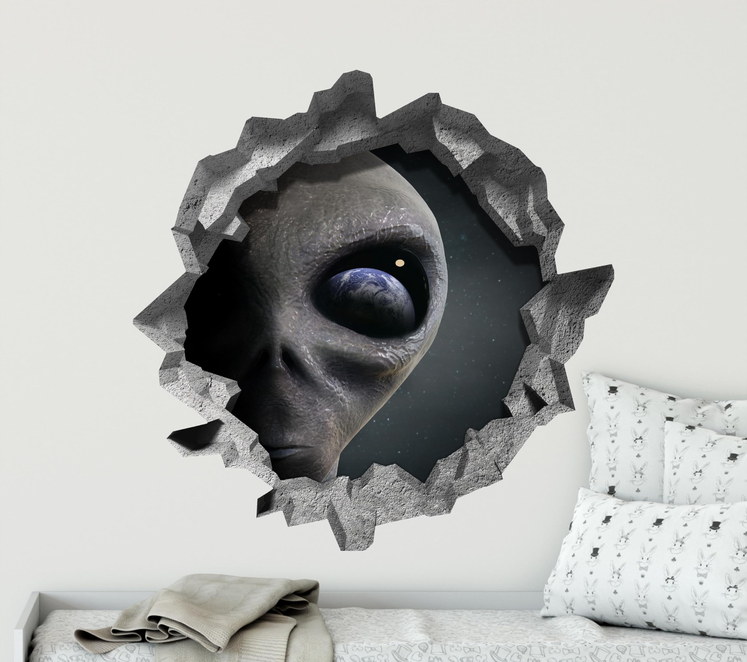 Amazon.com: Stickit Graphix 3D Hole in The Wall Decal Alien
