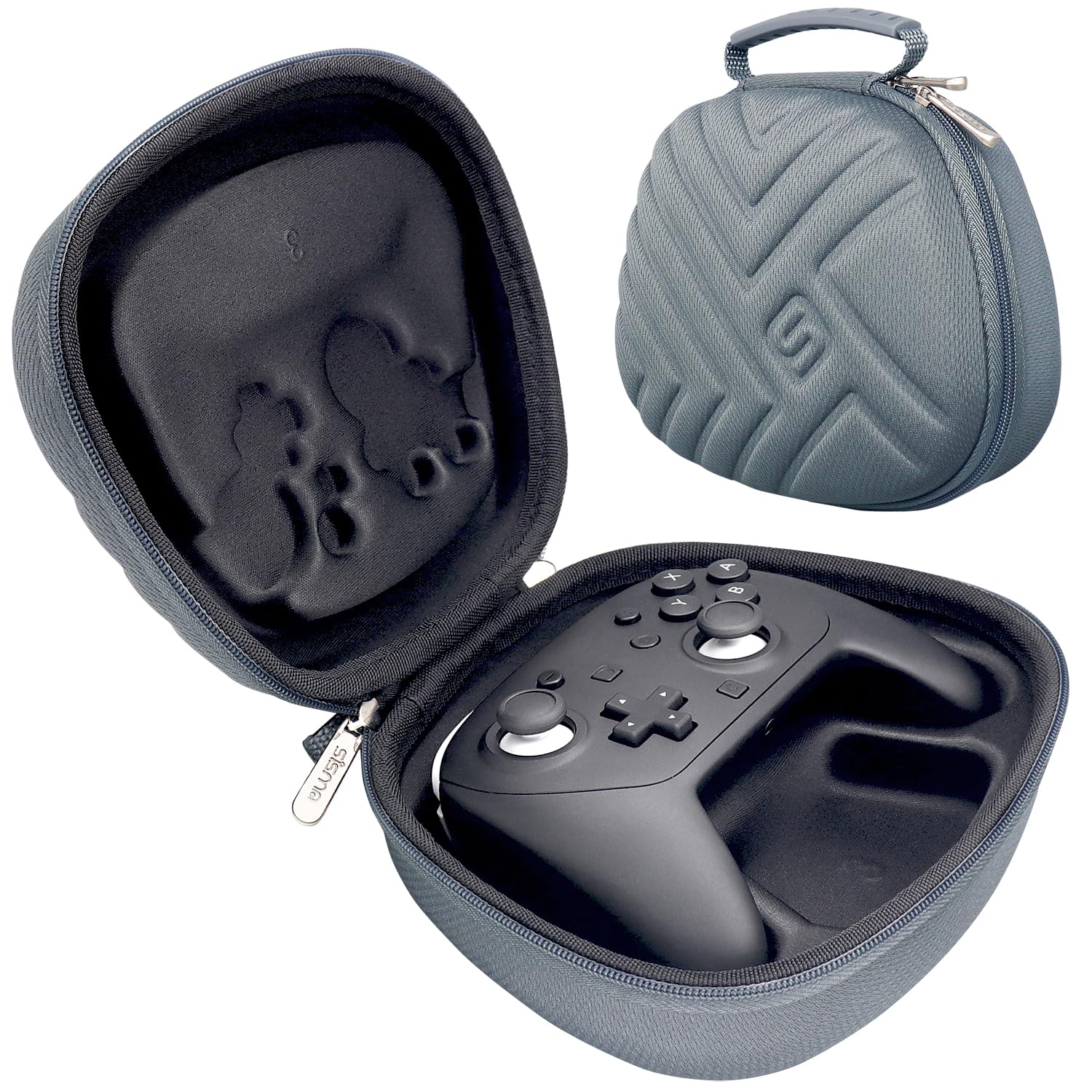 sisma Protective Case Compatible with Nintendo Switch 2 Pro Controller, Hard Shell Original Switch Controller Protection Travel Storage Case Portable Carrying Bag, Grey