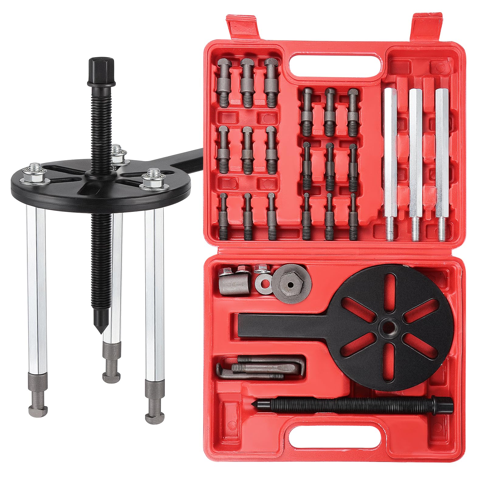 Faankiton 55 in 1 lagertrekkerset, lagerdemontagetrekker, multifunctionele lagerverwijderingsgereedschap, lagerdemontage tandwieltrekker, driekrachttrekkerset, verwijderingsgereedschap voor