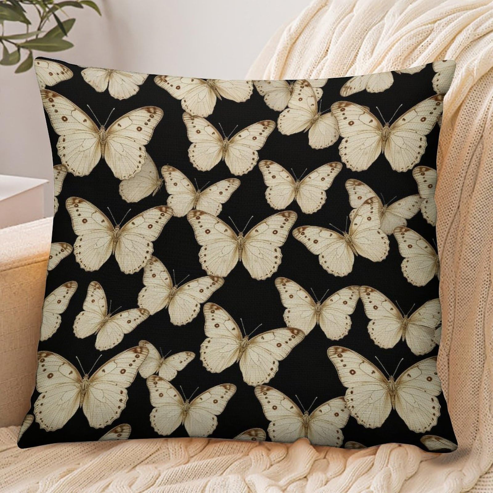 Fekiloot Style Vintage Butterfly Pillowcase Pillow Sham Pillow Case