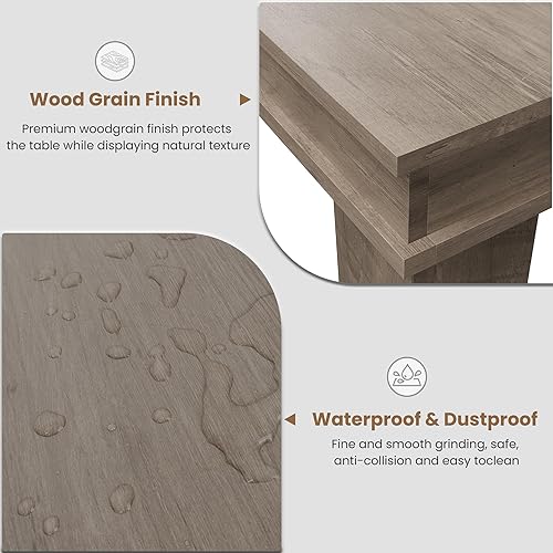 Miniatura 8 de GarveeHome Mesa de comedor de granja para 6-8 personas, mesas de cocina de 71 pulgadas de largo con marco resistente de madera, mesa rectangular