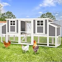 AECOJOY 98" Extra Large Chicken Coop for 6-8 Chickens with Run, 4 Nesting Boxes, Pull-Out Tray & Predator-Proof Fence