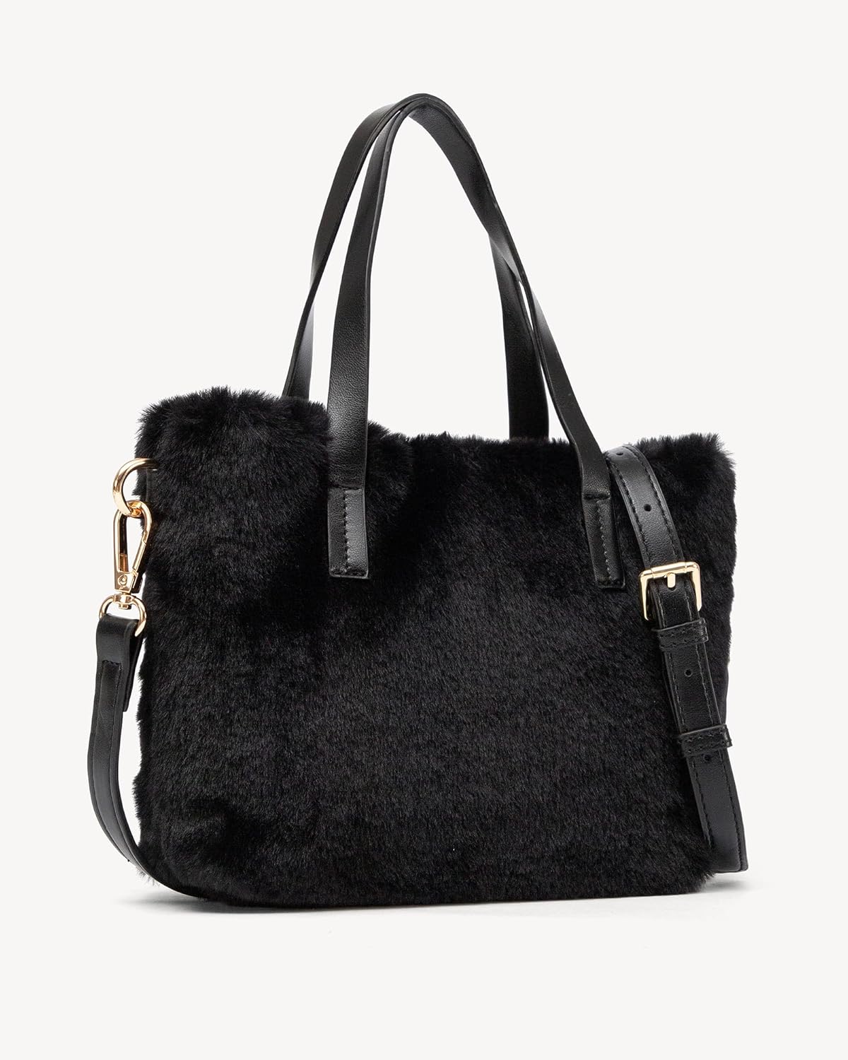 NEWBELLA Women's Plush Tote Bag - Cute Fuzzy Handbag with Soft Texture, Cozy Purse for Fall Winter, Casual Everyday Carryall - Image 2