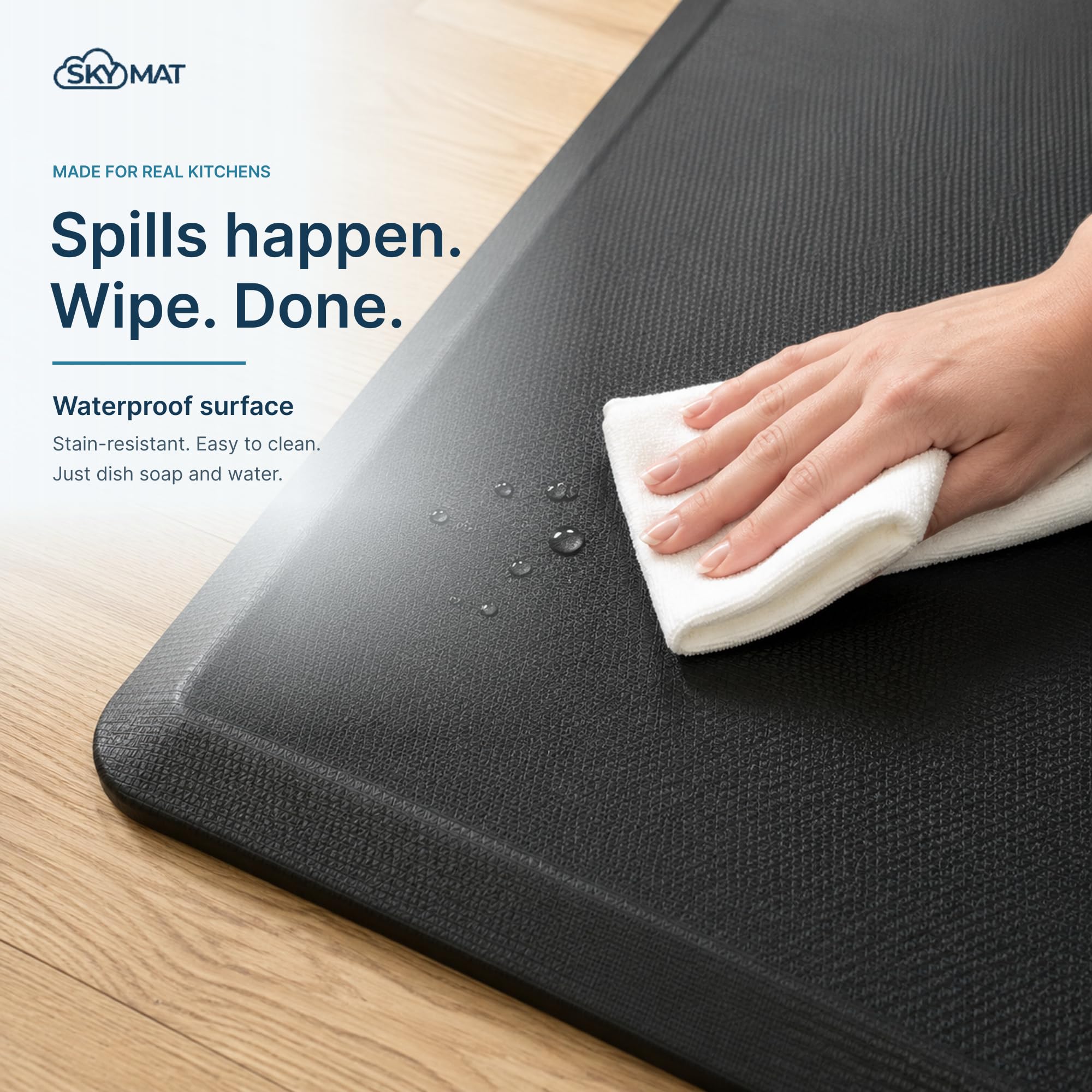 Sky Solutions Anti Fatigue Kitchen Mats for Floor (20inx39in,Black) — Amazon image 5