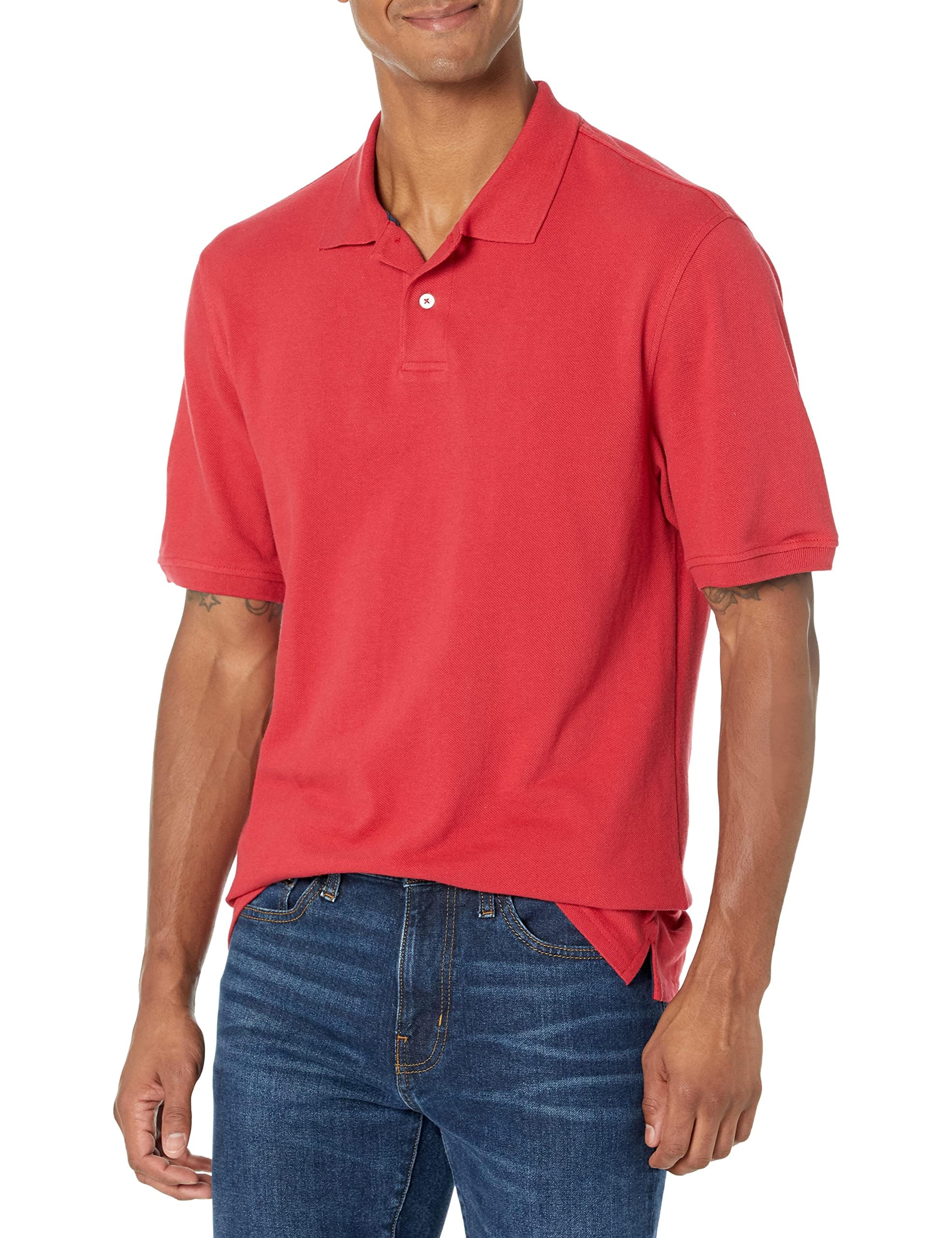 Amazon Essentials Men's Regular-Fit Cotton Pique Polo Shirt